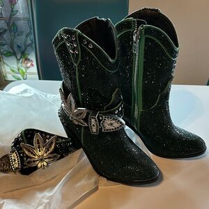 420 SHERIFF SHINE Weed COWBOY BOOTS TOP SHELF Coachella Rave Sold Out online 🦄